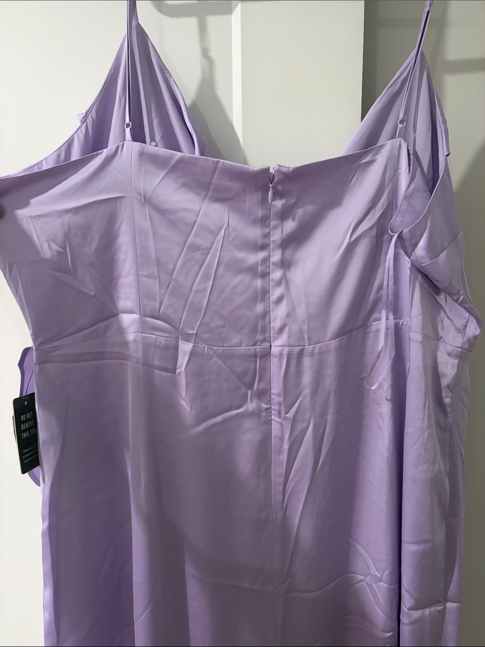 Express Lavender Ruffle Strapless Slip Dress - Picture 6 of 8